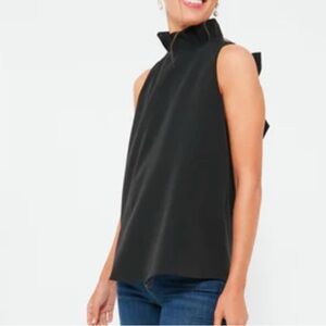 Tuckernuck Mason sleeveless bow tie back blouse top Ladies size xs black